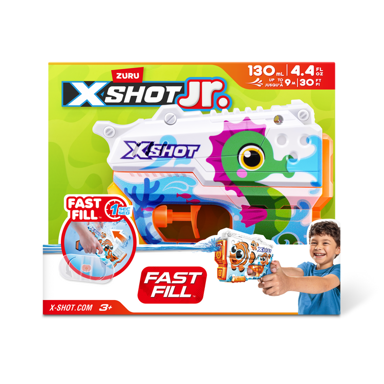 Sea Green XSHOT Junior Fast-Fill Water Blaster 118143 by ZURU HALSON ENTERPRISE 118143D_XSHOT_Fast-FillJunior_Singlepack_FrontofPack_01.png Action Figures and Play Sets