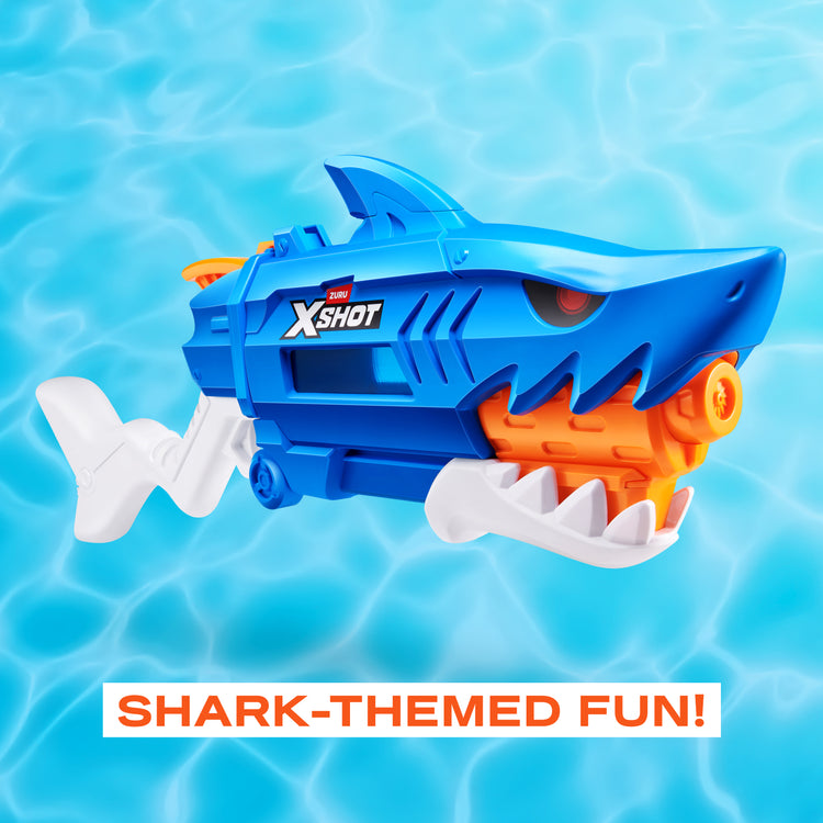 Pale Turquoise Zuru X Shot Fast Fill Water Shark 118195 Toyzoona 118195_XSHOTWater_SharkAttack_EcomImage1.jpg Action Figures and Play Sets