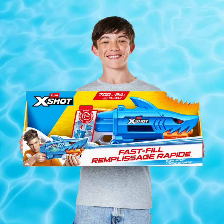 Pale Turquoise Zuru X Shot Fast Fill Water Shark 118195 Toyzoona 118195_XSHOTWater_SharkAttack_EcomImage3.jpg Action Figures and Play Sets