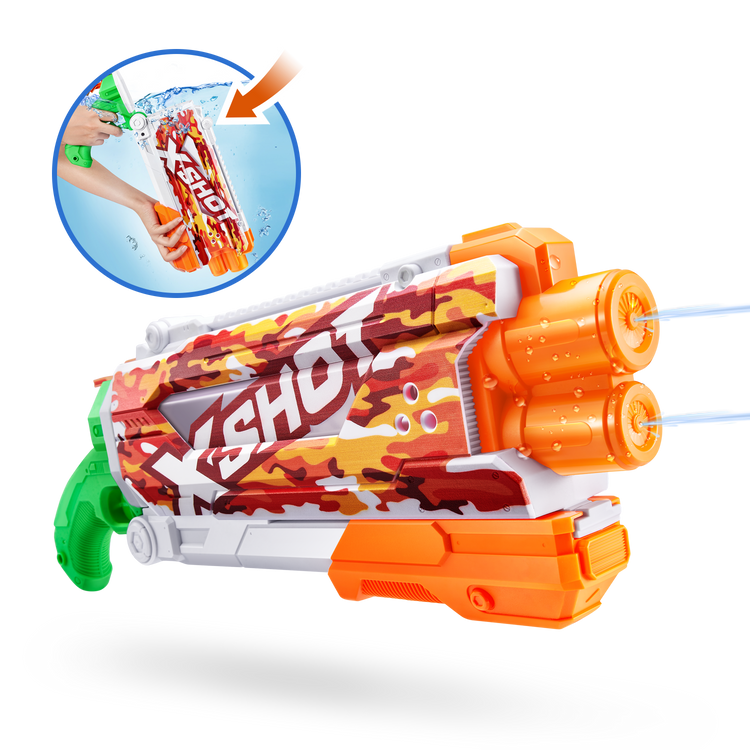 Light Gray XSHOT Fast-Fill Skins Pump Action Water Blaster 11855 by ZURU HALSON ENTERPRISE 11855_FAST-FILLSKINSPUMPACTION_GraphicOOP_01.png Action Figures and Play Sets