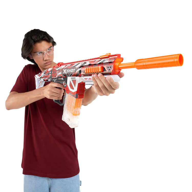 Dark Red XSHOT Hyper Gel HPG-700 Blaster 14+ (20,000 Hyper Gel Pellets) 36620 by ZURU HALSON ENTERPRISE 36620_X-Shot_HyperGel_HPG700_Lifestyle_03A.png Action Figures and Play Sets