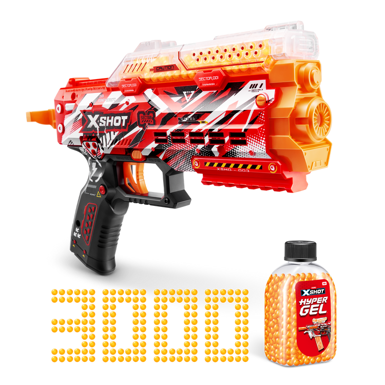 Black Zuru X Shot Hyper Gel 36728 Toyzoona 36728_XSHOTHYPERGELGELFIRESTINGER_EcommerceHero_01.png Action Figures and Play Sets