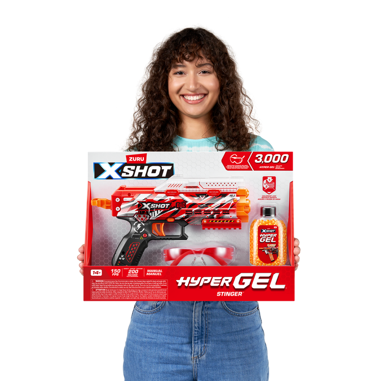 Black Zuru X Shot Hyper Gel 36728 Toyzoona 36728_XSHOTHYPERGELGELFIRESTINGER_Lifestyle_02.png Action Figures and Play Sets
