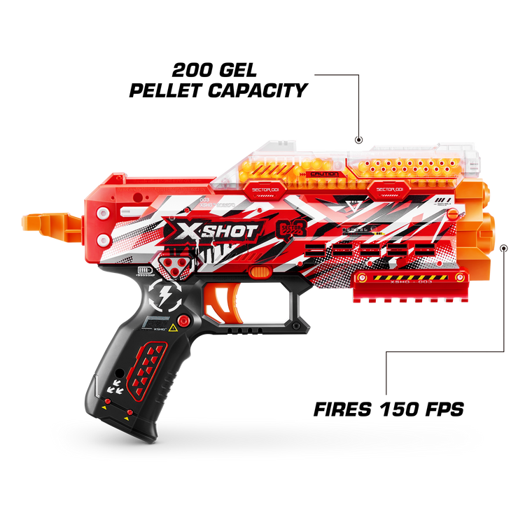 Black Zuru X Shot Hyper Gel 36728 Toyzoona 36728_XSHOTHYPERGELGELFIRESTINGER_OOP_03.png Action Figures and Play Sets