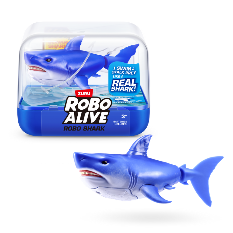 Black Zuru Robo Alive Shark 71165UQ1 Toyzoona 71165B_ROBOALIVE_SWIMMINGSHARK_ECOMHERO.png Action Figures and Play Sets