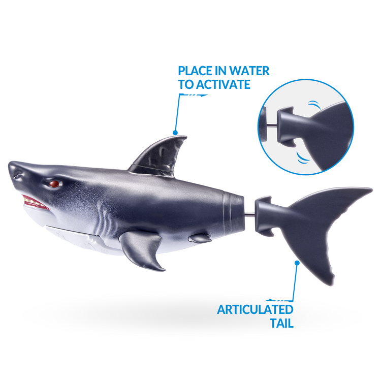 Black Zuru Robo Alive Shark 71165UQ1 Toyzoona 71165DROBOALIVE_SWIMMINGSHARK_OOP_02.png Action Figures and Play Sets
