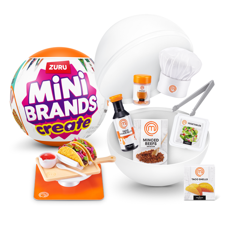 Black Zuru Mini Brand Master Chef S2 77773GQ1 Toyzoona 77773_MINIBRANDS-MASTERCHEFS2_ECOMHERO.png Action Figures and Play Sets