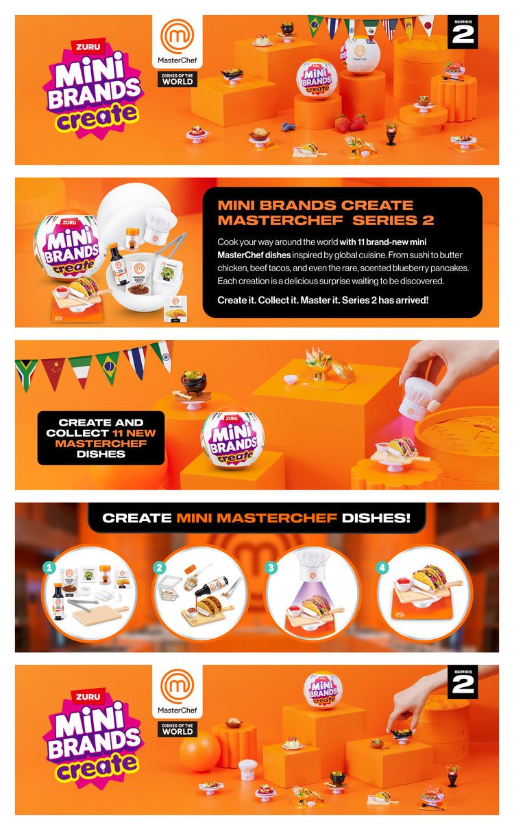 Coral Zuru Mini Brand Master Chef S2 77773GQ1 Toyzoona 77773_MINIBRANDS_MASTERCHEFS2_EBC.jpg Action Figures and Play Sets