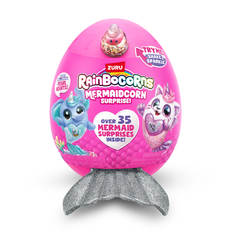 Orchid Rainbocorns Mermaidcorn Surprise 9283 by ZURU Toyzoona 9283_RAINBOCORNS-MERMAIDCORN_SURPRISE-SERIES_7_Plush_Medium_Silver_01.png Dolls and Playsets