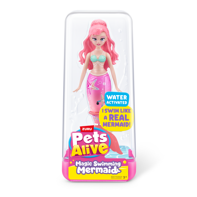 White Smoke Zuru Pets Alive Mermaid 9567UQ1 Toyzoona 9567A_PETSALIVE_WATERACTIVATED_MERMAIDS_FRONTOFPACK.png Dolls and Accessories