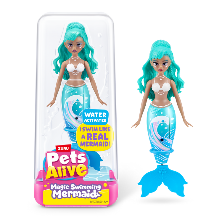 Black Zuru Pets Alive Mermaid 9567UQ1 Toyzoona 9567E_PETSALIVE_WATERACTIVATED_MERMAIDS_ECOMHEROB.png Dolls and Accessories