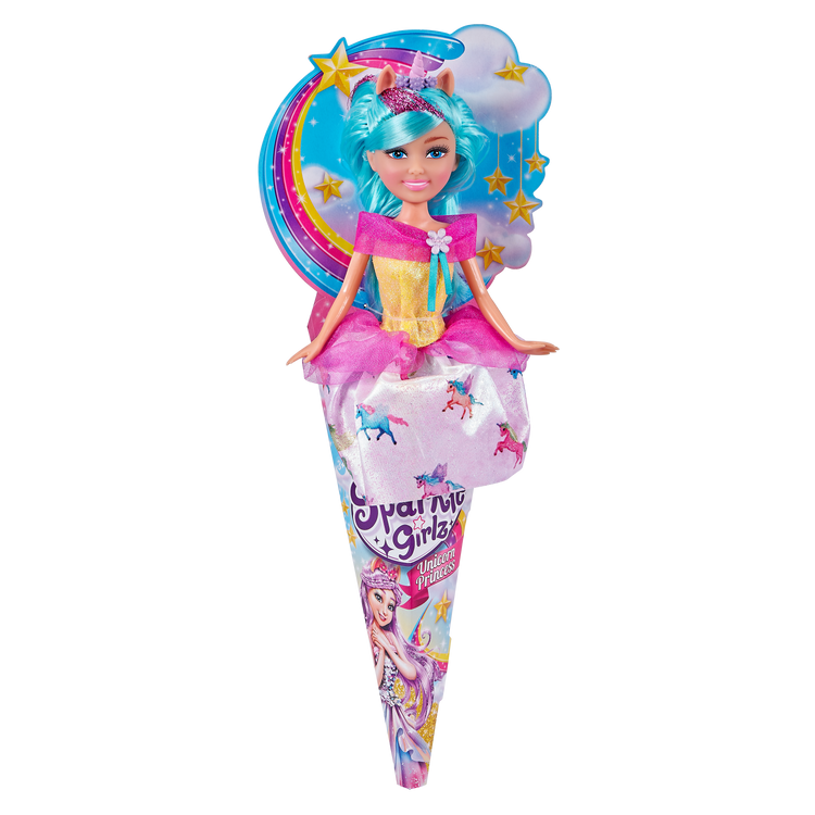 Thistle Sparkle Girlz Unicorn Princess Doll 10092 by ZURU HALSON ENTERPRISE 10092BQ2_SPARKLE_GIRLZ-DOLLS-10.5-Unicorn_Princess_In_Cone_04.png Dolls and Playsets