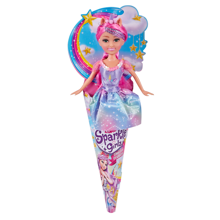 Gray Sparkle Girlz Unicorn Princess Doll 10092 by ZURU HALSON ENTERPRISE 10092BQ2_SPARKLE_GIRLZ-DOLLS-10.5-Unicorn_Princess_In_Cone_05.png Dolls and Playsets