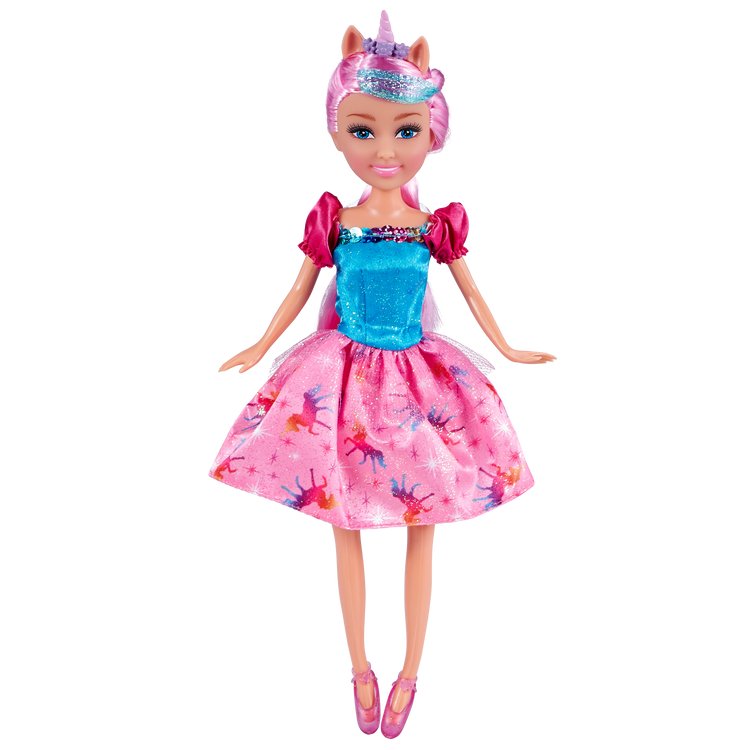 Light Pink Sparkle Girlz Unicorn Princess Doll 10092 by ZURU HALSON ENTERPRISE 10092_SPARKLE_GIRLZ-DOLLS-10.5-Unicorn_Princess_In_Cone_04.png Dolls and Playsets