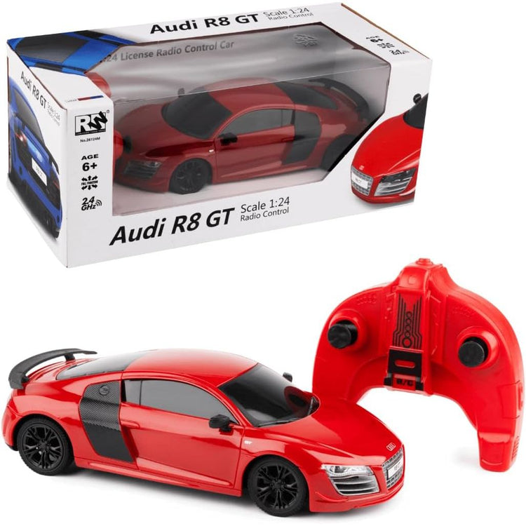Brown RC Drift Car Audi R8 GT 2.4GHz - Rechargeable High Speed Remote Control Car for Kids & Adults - Detailed Interior - 4 CH - Battery Operated - Racing Toy for Kids Ages 6+ - Scale 1:24 (Red) HALSON ENTERPRISE 10_2c536750-20b6-4665-8539-1dbfd6075e82.jpg Vehicles and Remote Control Toys