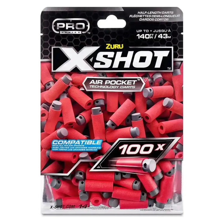 Maroon XSHOT Pro Series Half-Length Darts Refill Pack 36601 (100 Darts) by ZURU Toyzoona 1140823.webp Battling Toys