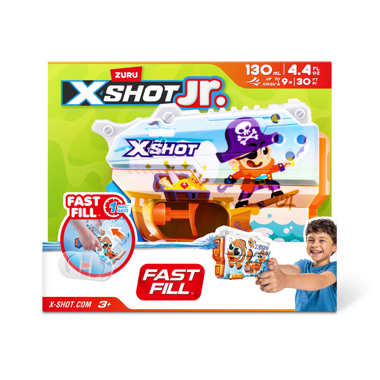 Dark Slate Gray XSHOT Junior Fast-Fill Water Blaster 118143 by ZURU HALSON ENTERPRISE 118143B_XSHOT_Fast-FillJunior_Singlepack_FrontofPack_01.png Action Figures and Play Sets