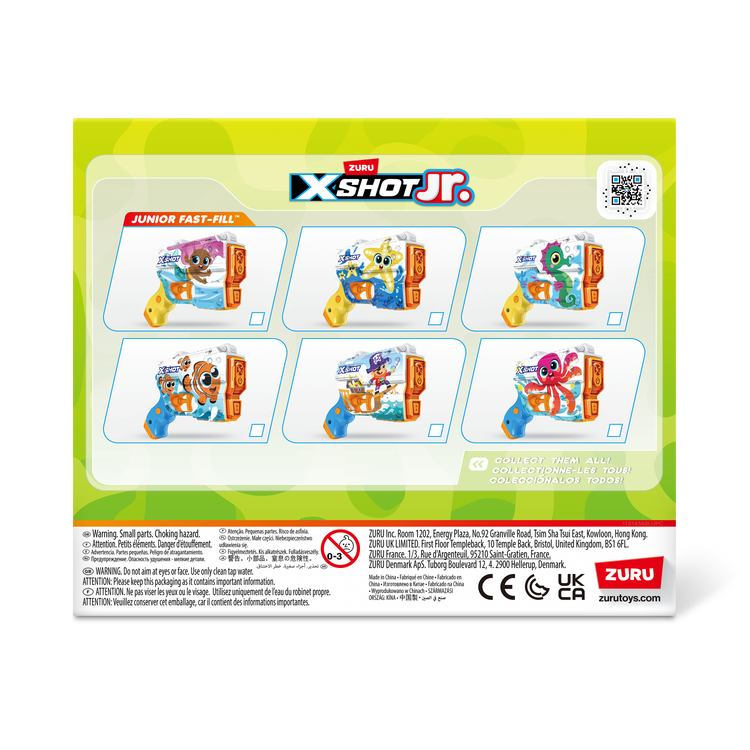 Beige XSHOT Junior Fast-Fill Water Blaster 118143 by ZURU HALSON ENTERPRISE 118143_XSHOT_Fast-FillJunior_Singlepack_BackofPack_01.png Action Figures and Play Sets