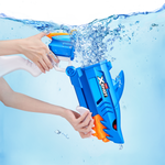 Pale Turquoise Zuru X Shot Fast Fill Water Shark 118195 Toyzoona 118195_XSHOTWATER_FASTFILL-SERIES1-SHARKWATERBLASTER_OOP_03.png Action Figures and Play Sets