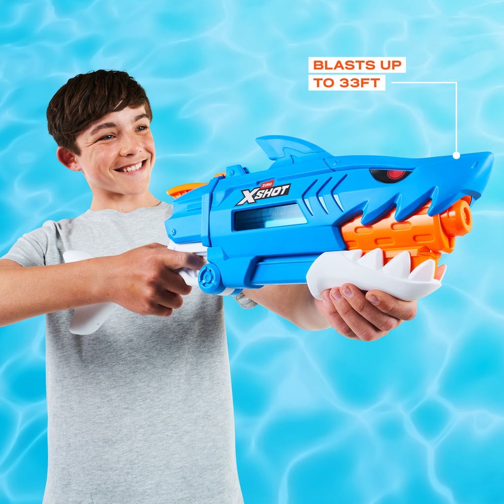 Pale Turquoise Zuru X Shot Fast Fill Water Shark 118195 Toyzoona 118195_XSHOTWater_SharkAttack_EcomImage4.jpg Action Figures and Play Sets