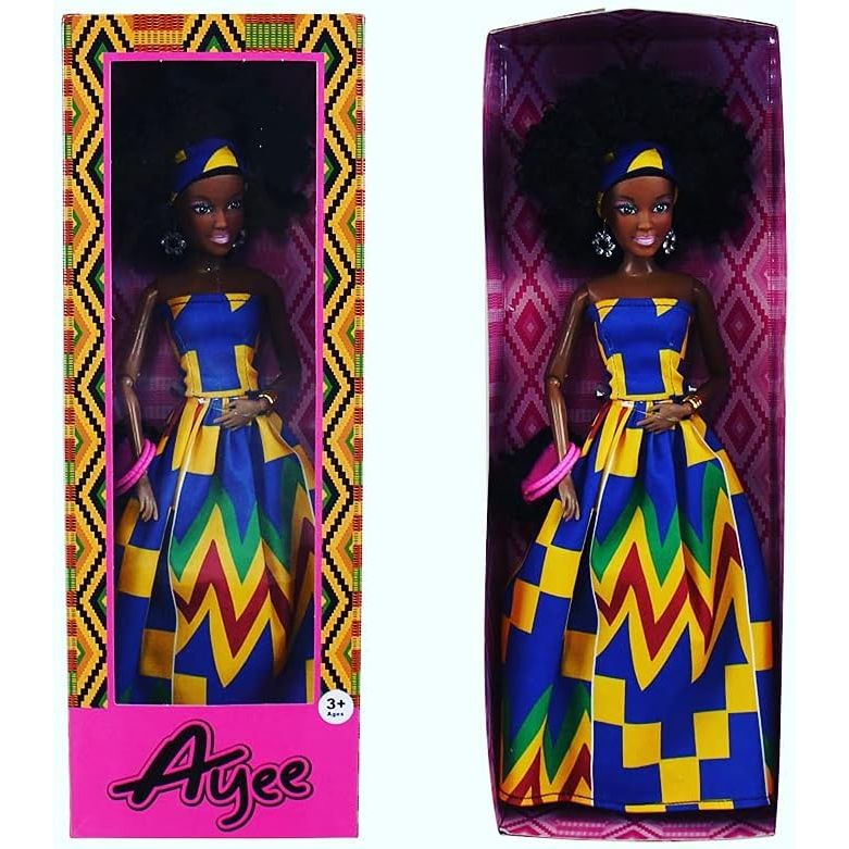 Light Pink African Doll 12P5 Inch Zuri Blue Green Y HALSON ENTERPRISE 1_010872b9-49e7-442f-8d41-c56c3819c0d5.jpg Dolls and Accessories