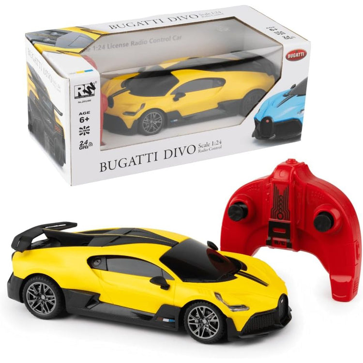 Light Gray RC Car Bugatti Divo - 2.4GHz Remote Control Car for Kids & Adults - Supercar with Detailed Interior - Luxury Toy Gift for Kids & Adults - Ages 6+ - Battery Operated - Scale 1:24 - Yellow HALSON ENTERPRISE 1_36695e3d-03b6-4982-a8f5-4ef09d065dbf.jpg Vehicles and Remote Control Toys