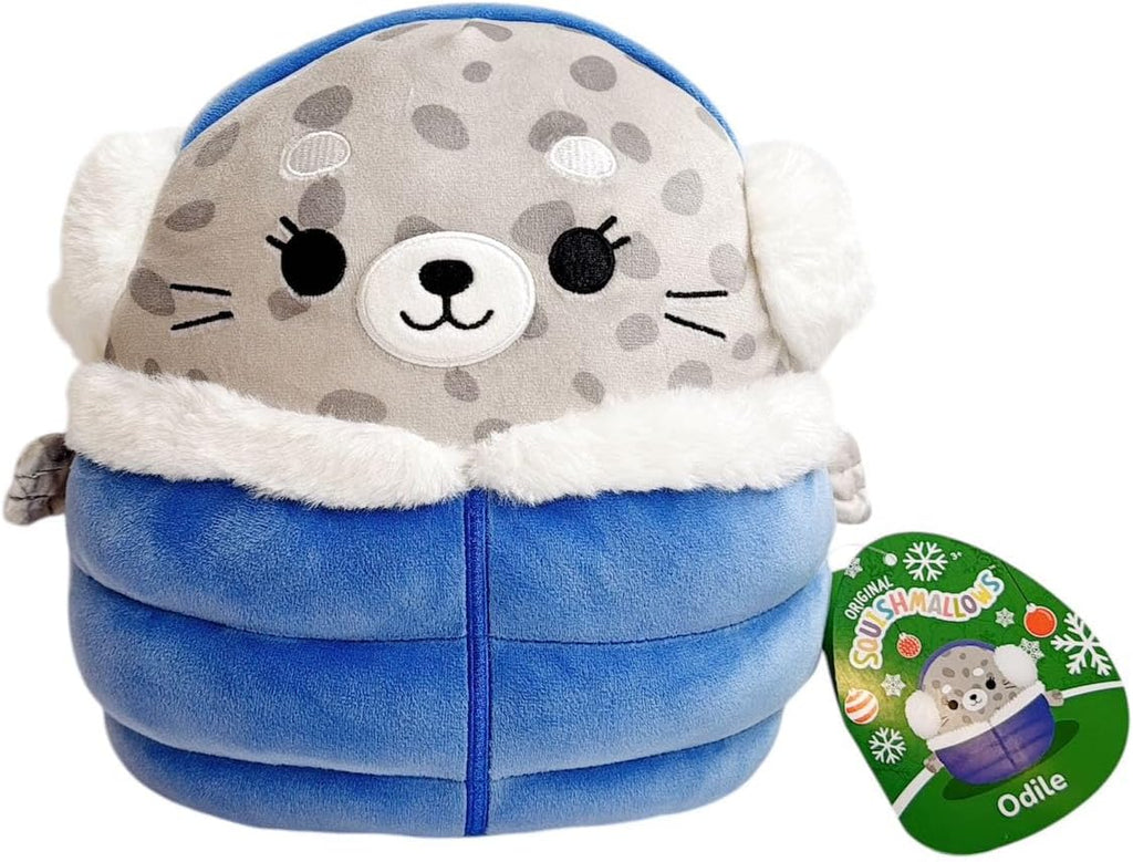 Squishmallow Blue Grey Seal with Jacket Odile