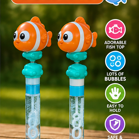 Fish Rattle Bubble Wand LKT030525