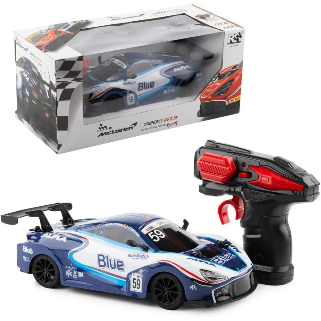 Gray RC Drift Car McLaren 720S GT3-2.4GHz Remote Car - 15km/h Speed - Car Toy for Kids Ages 6+ - Battery Operated - Scale 1:24 - Blue HALSON ENTERPRISE 1_9700683f-ebcc-45ec-9fce-db23f24feec1.jpg Vehicles and Remote Control Toys