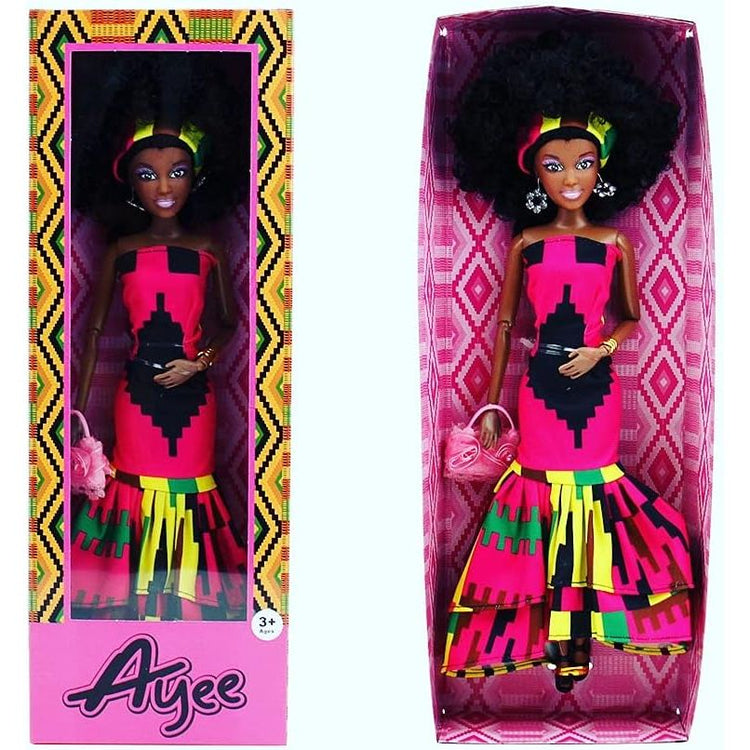 Thistle African Doll 12P5 Inch Sika Pink Black G HALSON ENTERPRISE 1_99e2152b-9165-4da3-956c-c75fbe58b490.jpg Dolls and Accessories