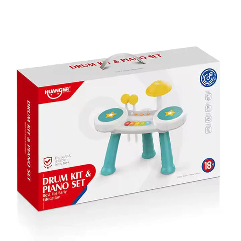 White Smoke Huanger Drum Kit and Piano Set JAK INDUSTRIES LTD 1_e55eeb4e-6abe-4a98-97f1-8b255985fc43.webp Baby and Toddler Toys