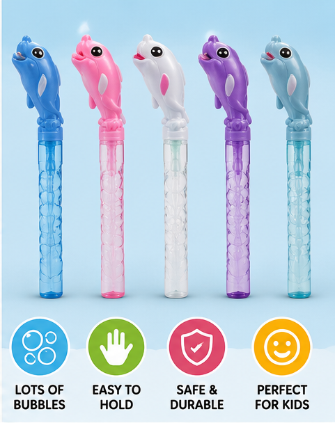 Pale Turquoise Dolphin Bubble Stick Large Outdoor Fun For Summer Days HALSON ENTERPRISE 1_eb8eaba1-64fe-4342-a154-464ce48bbac1.png Outdoor and Active Play