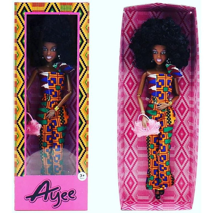 Black African Doll 12P5 Inch Nia Orange Green HALSON ENTERPRISE 1_f58fa1bd-6633-4474-8e1d-c854c56594e2.jpg Dolls and Accessories