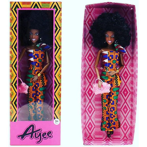 Black African Doll 12P5 Inch Nia Orange Green HALSON ENTERPRISE 1_f58fa1bd-6633-4474-8e1d-c854c56594e2.jpg Dolls and Accessories