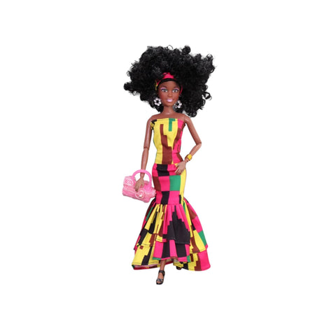 Thistle African Doll 12P5 Inch Sika Pink Black G HALSON ENTERPRISE 1_99e2152b-9165-4da3-956c-c75fbe58b490.jpg Dolls and Accessories