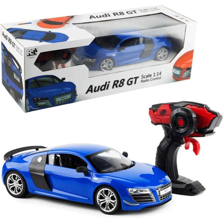 Light Gray RC Drift Car Audi R8 GT 2.4GHz - Rechargeable High Speed Remote Control Car for Kids & Adults - Detailed Interior - USB Charger - Rechargeable Battery - Racing Toy for Kids Ages 6+ - Scale 1:14 - Blue HALSON ENTERPRISE 20_e8d444af-0391-41ac-90ea-2a57955f1b10.jpg Vehicles and Remote Control Toys