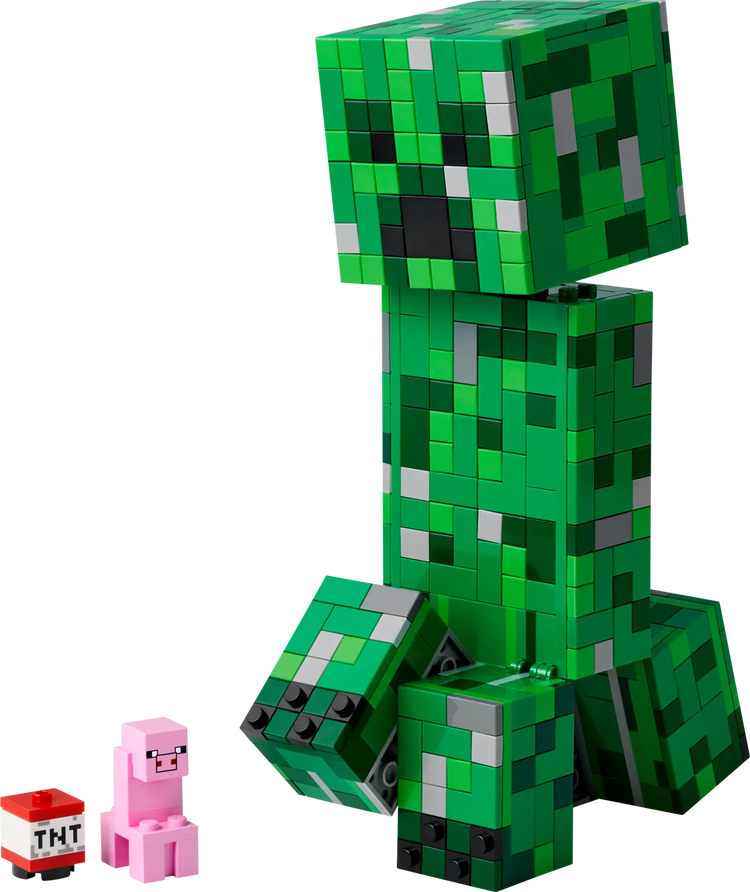 Black LEGO 21276 The Creeper – Minecraft Building Figure Toy For Kids THE DREAM FACTORY 21276_Prod_en-gb.webp Building Sets and Construction Toys