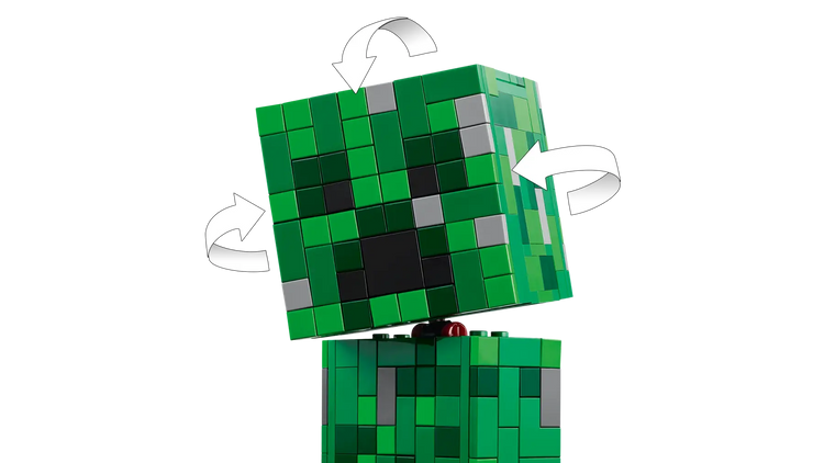 Black LEGO 21276 The Creeper – Minecraft Building Figure Toy For Kids THE DREAM FACTORY 21276_WEB_SEC04_NOBG_en-gb.webp Building Sets and Construction Toys