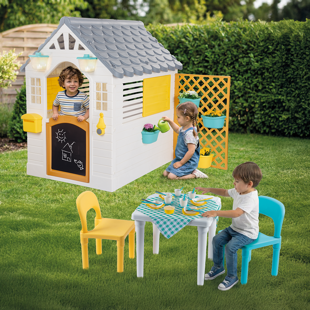 Dark Olive Green DOLU Garden Playhouse with Fence 2679 Toyzoona 2679-a.png Outdoor and Active Play