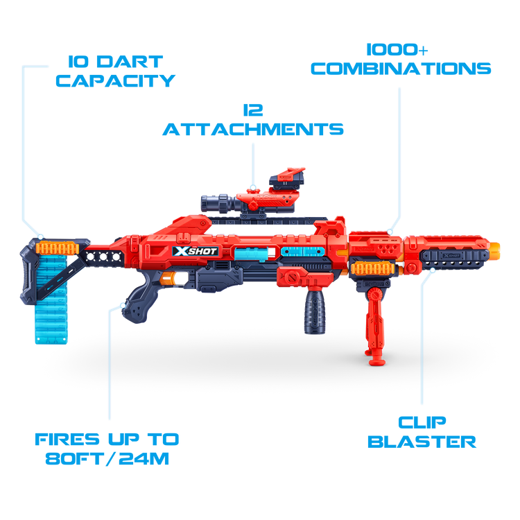 Dark Slate Gray XSHOT Excel Regenerator Blaster 36173 (48 Darts) by ZURU Toyzoona 36173_X-SHOT-EXCEL-Regenerator_OOP_04.png Battling Toys
