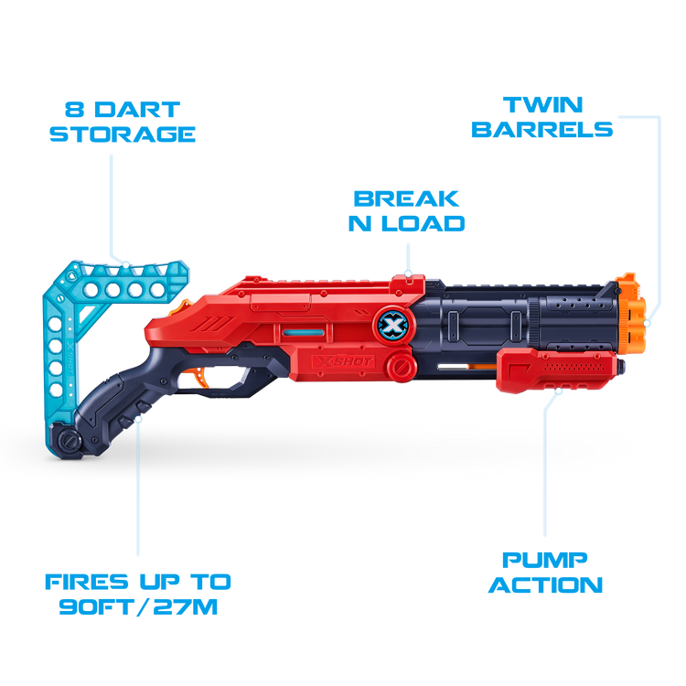 Dark Slate Gray XSHOT Excel Ultimate Shootout Pack 36251 (4 Blasters 48 Darts, 6 Cans) by ZURU Toyzoona 36251-Ultimate_shootout_pk-02.png Battling Toys