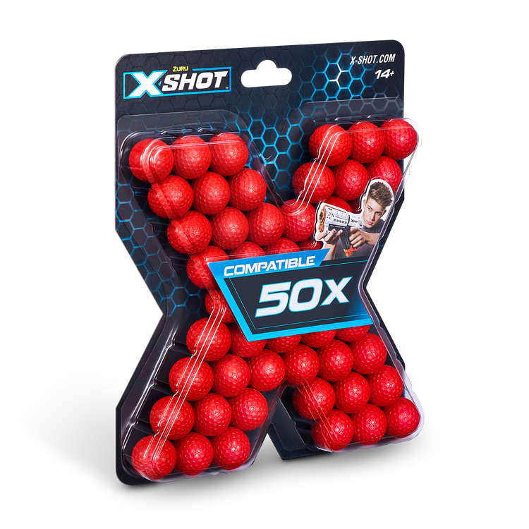 Tomato XSHOT Chaos Refill Pack 36327 (50 Rounds) by ZURU HALSON ENTERPRISE 36327_ZURU_X-SHOT-DART_BALL_BLASTER-CHAOS_50_Dart_Balls_Refill_Blister_Card_03.png Battling Toys