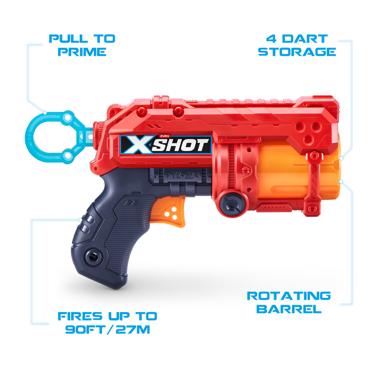 Chocolate XSHOT Excel Ultimate Shootout Pack 36251 (4 Blasters 48 Darts, 6 Cans) by ZURU Toyzoona 36377_X-SHOT-EXCEL-FURY_4_Red_OOP_03.png Battling Toys