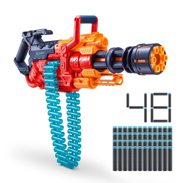 Tomato XSHOT Excel Crusher Blaster 36382 (48 Darts) by ZURU Toyzoona 36382_X-SHOT-EXCEL--Crusher_35-Dart_Belt_Red_1.png Battling Toys