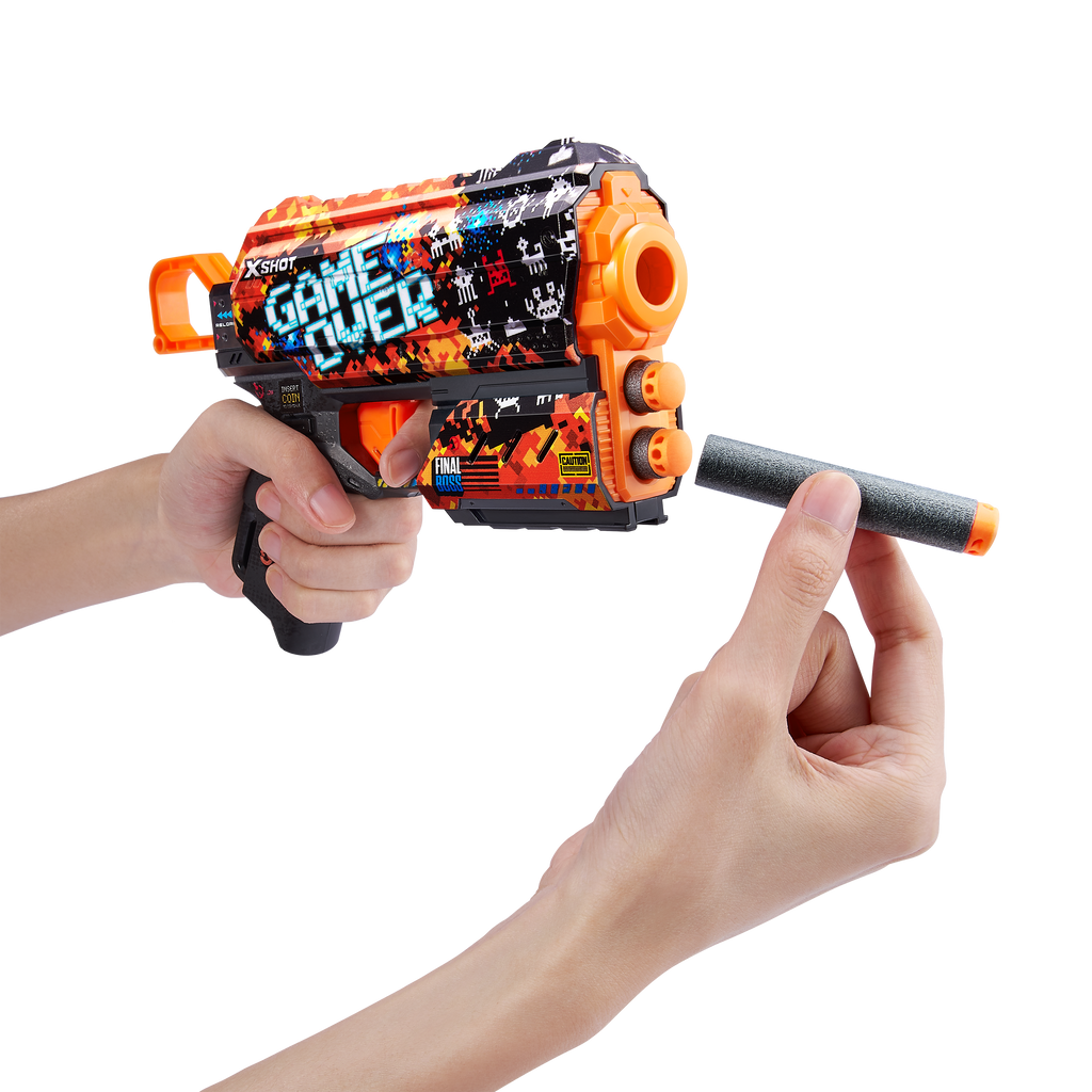 Rosy Brown XSHOT Skins Flux Dart Blaster 36516 (8 Darts) by ZURU HALSON ENTERPRISE 36516E-X-SHOT-SKINS-FLUX_8_Darts_Open_Box-game_over-01.png Battling Toys
