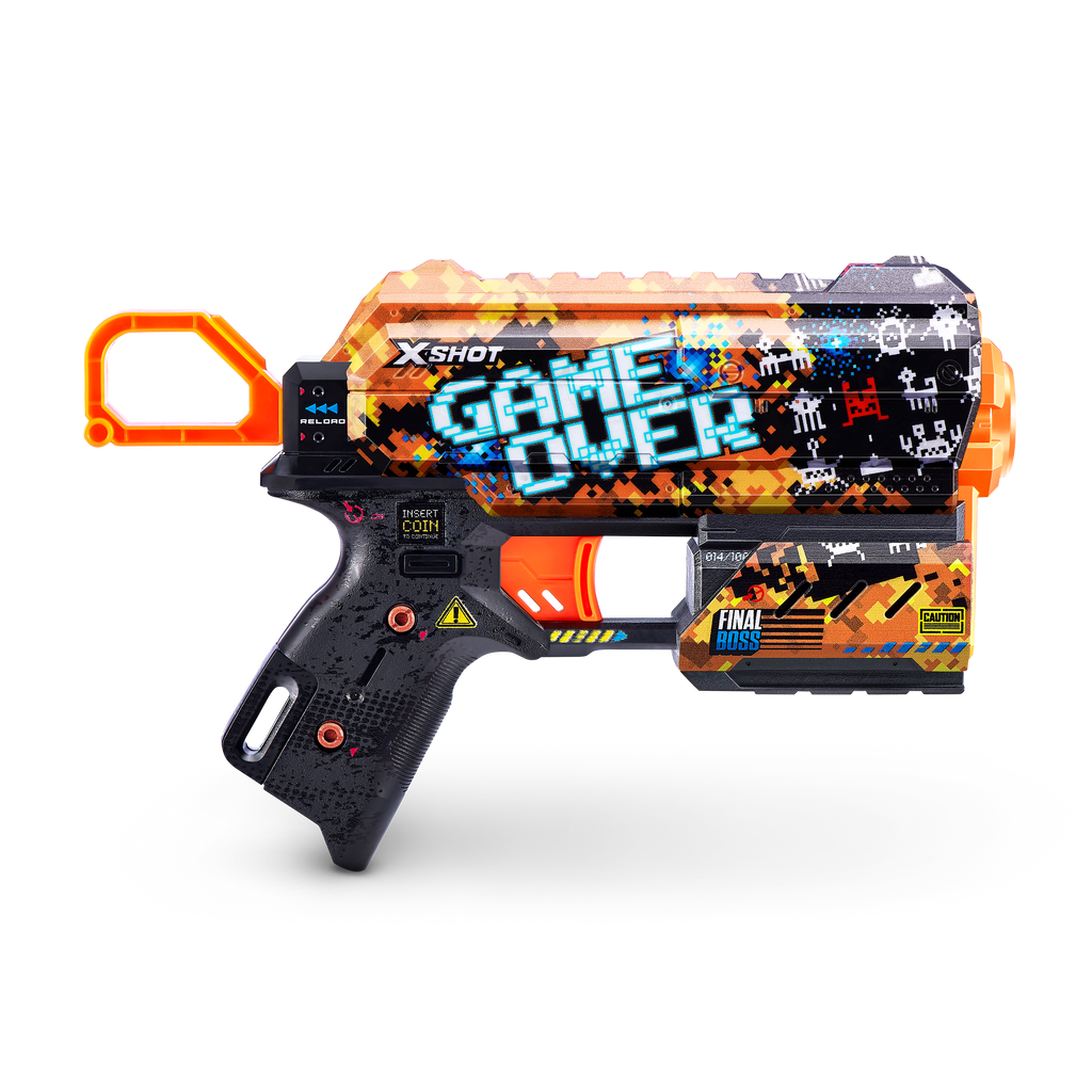 Dark Slate Gray XSHOT Skins Flux Dart Blaster 36516 (8 Darts) by ZURU HALSON ENTERPRISE 36516_X-SHOT-SKINS-FLUX_8_Darts_-GAMEOVER_01.png Battling Toys