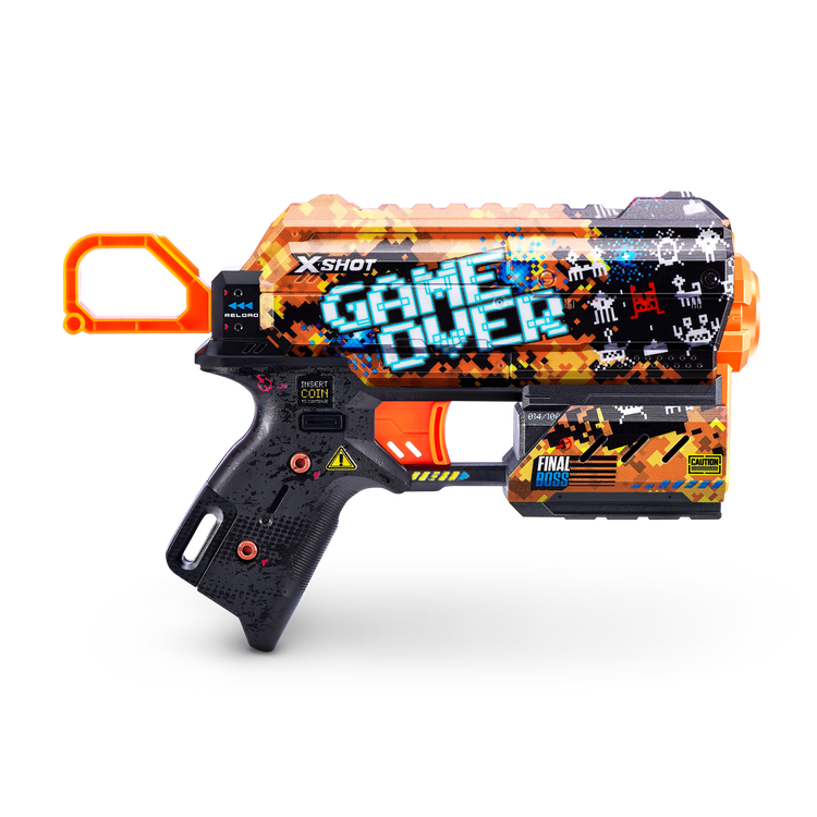 Dark Slate Gray XSHOT Skins Flux Dart Blaster 36516 (8 Darts) by ZURU HALSON ENTERPRISE 36516_X-SHOT-SKINS-FLUX_8_Darts_-GAMEOVER_01.png Battling Toys