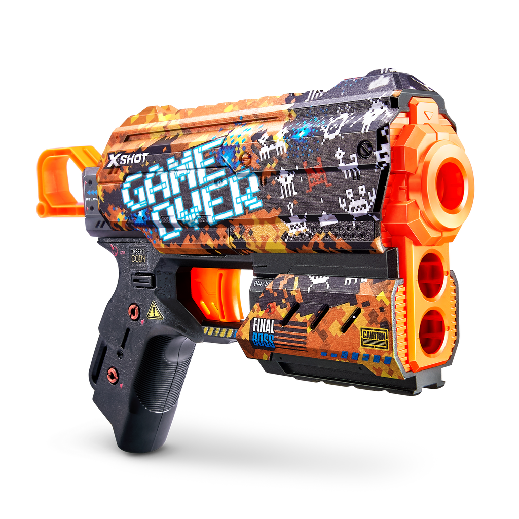 Dark Slate Gray XSHOT Skins Flux Dart Blaster 36516 (8 Darts) by ZURU HALSON ENTERPRISE 36516_X-SHOT-SKINS-FLUX_8_Darts_-GAMEOVER_02.png Battling Toys
