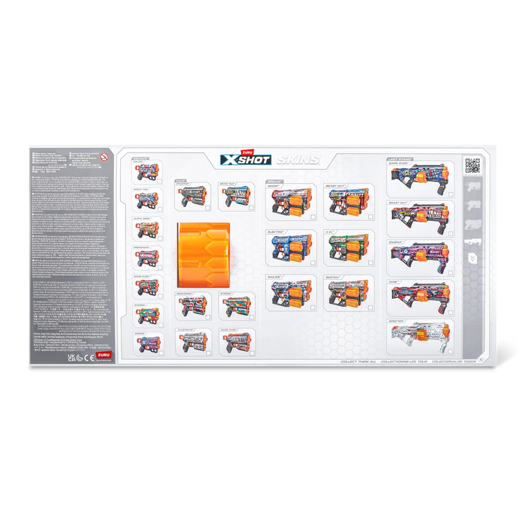 Lavender XSHOT Skins Last Stand Dart Blaster - Game Over Skin 36518A (16 Darts) by ZURU HALSON ENTERPRISE 36518P_X-SHOT-SKINS-LAST_STAND_Specter_back_of_pack_01.png Battling Toys