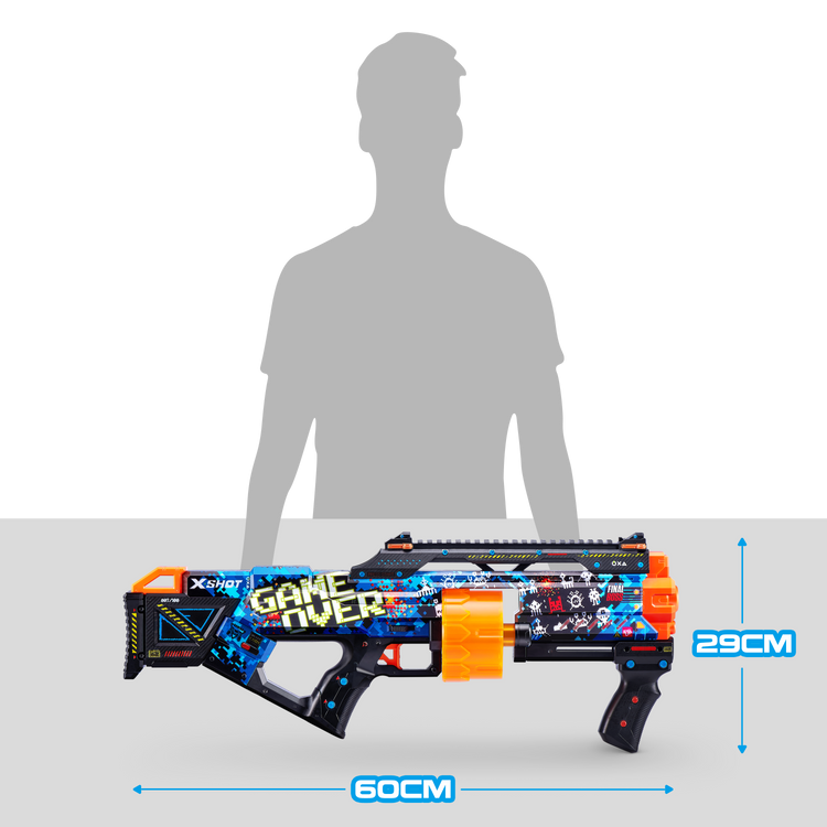 Light Gray XSHOT Skins Last Stand Dart Blaster - Game Over Skin 36518A (16 Darts) by ZURU HALSON ENTERPRISE 36518_X-SHOT-SKINS-LAST_STAND_-size.png Battling Toys